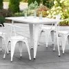 LT&S Alloy Series Lancaster Table & Seating Alloy Series 48" X 30" White Dining Height Outdoor Table