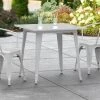 LT&S Alloy Series Lancaster Table & Seating Alloy Series 32" X 32" Silver Dining Height Outdoor Table