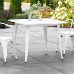 LT&S Alloy Series Lancaster Table & Seating Alloy Series 36" X 36" White Dining Height Outdoor Table
