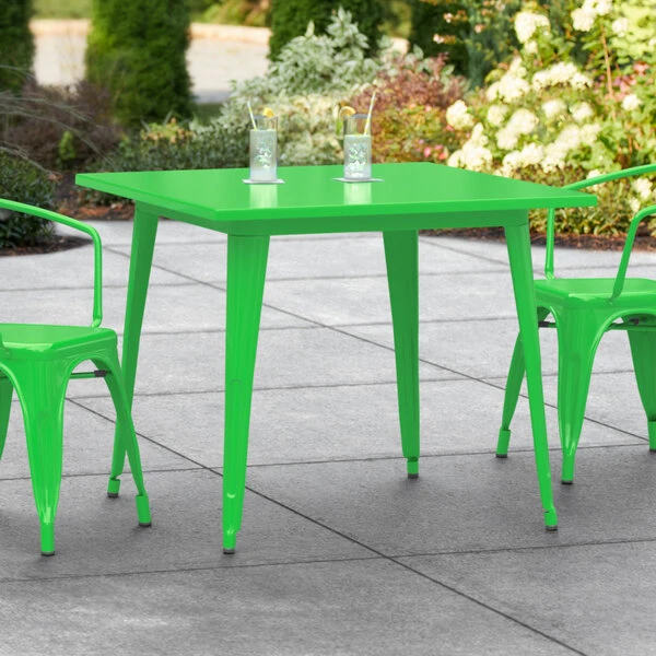 LT&S Alloy Series Lancaster Table & Seating Alloy Series 36" X 36" Green Dining Height Outdoor Table 1 LT&S Alloy Series Lancaster Table & Seating Alloy Series 36" X 36" Green Dining Height Outdoor Table