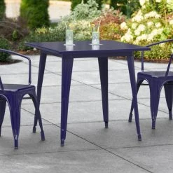LT&S Alloy Series Lancaster Table & Seating Alloy Series 32" X 32" Navy Dining Height Outdoor Table