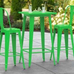 LT&S Alloy Series Lancaster Table & Seating Alloy Series 24" X 24" Green Outdoor Bar Height Table