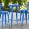 LT&S Alloy Series Lancaster Table & Seating Alloy Series 24" X 24" Blue Outdoor Bar Height Table