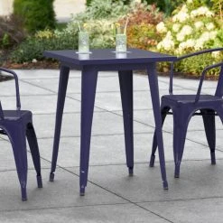 LT&S Alloy Series Lancaster Table & Seating Alloy Series 24" X 24" Navy Dining Height Outdoor Table