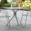 Lancaster Table & Seating Harbor Gray 30" Square Outdoor Standard Height Table With Modern Legs