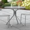 Lancaster Table & Seating Harbor Gray 36" Round Outdoor Standard Height Table With Modern Legs