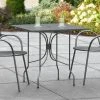 Lancaster Table & Seating Harbor Black 30" Square Outdoor Standard Height Table With Ornate Legs
