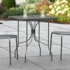 Lancaster Table & Seating Harbor Black 24" X 30" Rectangular Outdoor Standard Height Table With Ornate Legs