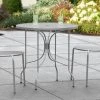 Lancaster Table & Seating Harbor Gray 30" Round Outdoor Standard Height Table With Ornate Legs