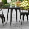 LT&S Alloy Series Lancaster Table & Seating Alloy Series 24" X 24" Black Dining Height Outdoor Table