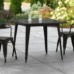 LT&S Alloy Series Lancaster Table & Seating Alloy Series 36" X 36" Black Dining Height Outdoor Table