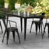 LT&S Alloy Series Lancaster Table & Seating Alloy Series 63" X 32" Black Dining Height Outdoor Table