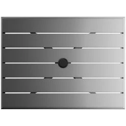 Lancaster Table & Seating 24" X 32" Matte Gray Powder-Coated Aluminum Dining Height Outdoor Table With Umbrella Hole And 2 Side Chairs 9 Lancaster Table & Seating 24" X 32" Matte Gray Powder-Coated Aluminum Dining Height Outdoor Table With Umbrella Hole And 2 Side Chairs -Zown Shop 2309993