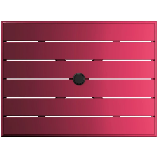 Lancaster Table & Seating 24" X 32" Sangria Powder-Coated Aluminum Dining Height Outdoor Table With Umbrella Hole 3 Lancaster Table & Seating 24" X 32" Sangria Powder-Coated Aluminum Dining Height Outdoor Table With Umbrella Hole - Image 3