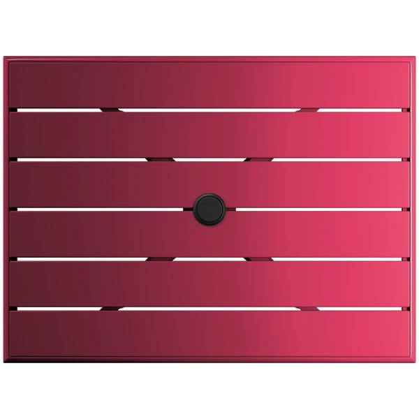 Lancaster Table & Seating 24" X 32" Sangria Powder-Coated Aluminum Standard Height Outdoor Table With Umbrella Hole And 2 Arm Chairs 5 Lancaster Table & Seating 24" X 32" Sangria Powder-Coated Aluminum Standard Height Outdoor Table With Umbrella Hole And 2 Arm Chairs - Image 5