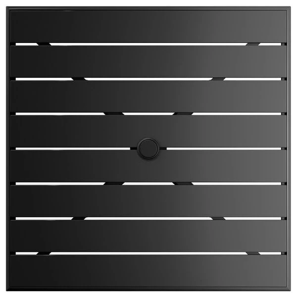 Lancaster Table & Seating 32" X 32" Black Powder-Coated Aluminum Standard Height Outdoor Table With Umbrella Hole And 4 Side Chairs 5 Lancaster Table & Seating 32" X 32" Black Powder-Coated Aluminum Standard Height Outdoor Table With Umbrella Hole And 4 Side Chairs - Image 5