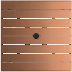 Lancaster Table & Seating 32" X 32" Brown Powder-Coated Aluminum Dining Height Outdoor Table With Umbrella Hole And 4 Side Chairs -Zown Shop 2310041