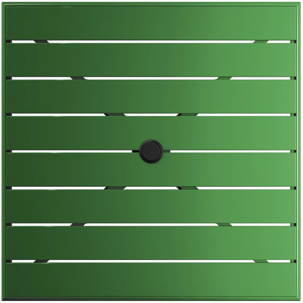 Lancaster Table & Seating 32" X 32" Green Powder-Coated Aluminum Standard Height Outdoor Table With Umbrella Hole And 4 Arm Chairs 5 Lancaster Table & Seating 32" X 32" Green Powder-Coated Aluminum Standard Height Outdoor Table With Umbrella Hole And 4 Arm Chairs - Image 5