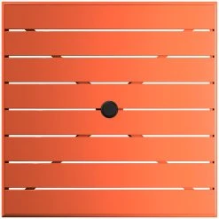 Lancaster Table & Seating 32" X 32" Orange Powder-Coated Aluminum Dining Height Outdoor Table With Umbrella Hole -Zown Shop 2310051