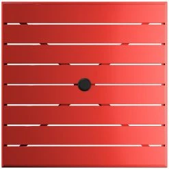 Lancaster Table & Seating 32" X 32" Red Powder-Coated Aluminum Dining Height Outdoor Table With Umbrella Hole And 4 Arm Chairs -Zown Shop 2310061