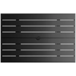 Lancaster Table & Seating 32" X 48" Black Powder-Coated Aluminum Standard Height Outdoor Table With Umbrella Hole And 4 Arm Chairs 9 Lancaster Table & Seating 32" X 48" Black Powder-Coated Aluminum Standard Height Outdoor Table With Umbrella Hole And 4 Arm Chairs -Zown Shop 2310085