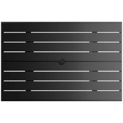 Lancaster Table & Seating 32" X 48" Black Powder-Coated Aluminum Standard Height Outdoor Table With Umbrella Hole And 4 Side Chairs 9 Lancaster Table & Seating 32" X 48" Black Powder-Coated Aluminum Standard Height Outdoor Table With Umbrella Hole And 4 Side Chairs -Zown Shop 2310091