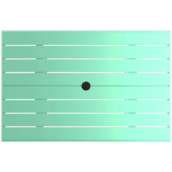 Lancaster Table & Seating 32" X 48" Seafoam Powder-Coated Aluminum Standard Height Outdoor Table With Umbrella Hole And 4 Side Chairs 5 Lancaster Table & Seating 32" X 48" Seafoam Powder-Coated Aluminum Standard Height Outdoor Table With Umbrella Hole And 4 Side Chairs - Image 5