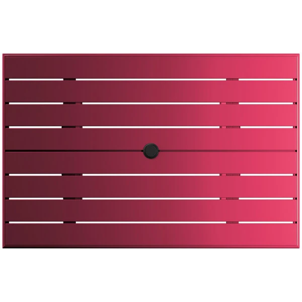 Lancaster Table & Seating 32" X 48" Sangria Powder-Coated Aluminum Standard Height Outdoor Table With Umbrella Hole And 4 Side Chairs 5 Lancaster Table & Seating 32" X 48" Sangria Powder-Coated Aluminum Standard Height Outdoor Table With Umbrella Hole And 4 Side Chairs - Image 5