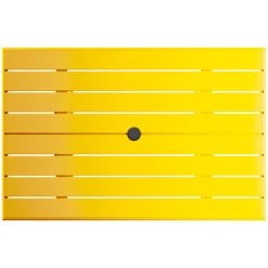 Lancaster Table & Seating 32" X 48" Yellow Powder-Coated Aluminum Standard Height Outdoor Table With Umbrella Hole And 4 Arm Chairs -Zown Shop 2310137