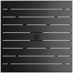 Lancaster Table & Seating 36" X 36" Black Powder-Coated Aluminum Dining Height Outdoor Table With Umbrella Hole -Zown Shop 2310157