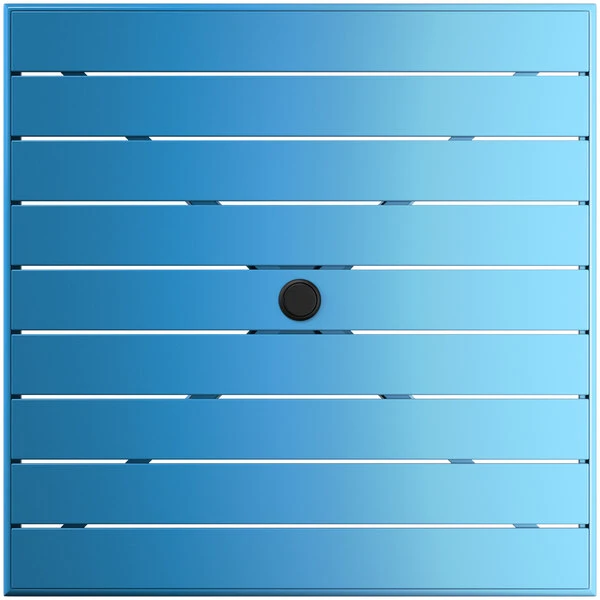 Lancaster Table & Seating 36" X 36" Blue Powder-Coated Aluminum Dining Height Outdoor Table With Umbrella Hole And 4 Arm Chairs 5 Lancaster Table & Seating 36" X 36" Blue Powder-Coated Aluminum Dining Height Outdoor Table With Umbrella Hole And 4 Arm Chairs - Image 5