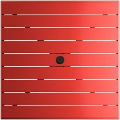 Lancaster Table & Seating 36" X 36" Red Powder-Coated Aluminum Dining Height Outdoor Table With Umbrella Hole And 4 Side Chairs -Zown Shop 2310189