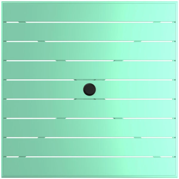 Lancaster Table & Seating 36" X 36" Seafoam Powder-Coated Aluminum Standard Height Outdoor Table With Umbrella Hole And 4 Side Chairs 5 Lancaster Table & Seating 36" X 36" Seafoam Powder-Coated Aluminum Standard Height Outdoor Table With Umbrella Hole And 4 Side Chairs - Image 5