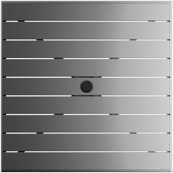 Lancaster Table & Seating 36" X 36" Matte Gray Powder-Coated Aluminum Dining Height Outdoor Table With Umbrella Hole And 4 Side Chairs 5 Lancaster Table & Seating 36" X 36" Matte Gray Powder-Coated Aluminum Dining Height Outdoor Table With Umbrella Hole And 4 Side Chairs - Image 5