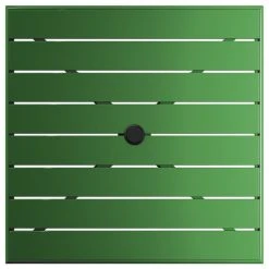 Lancaster Table & Seating 32" X 32" Green Powder-Coated Aluminum Bar Height Outdoor Table With Umbrella Hole -Zown Shop 2310228