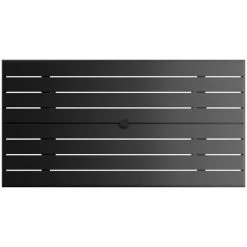 Lancaster Table & Seating 32" X 60" Black Powder-Coated Aluminum Standard Height Outdoor Table With Umbrella Hole And 4 Arm Chairs 9 Lancaster Table & Seating 32" X 60" Black Powder-Coated Aluminum Standard Height Outdoor Table With Umbrella Hole And 4 Arm Chairs -Zown Shop 2310627