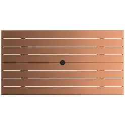 Lancaster Table & Seating 32" X 60" Brown Powder-Coated Aluminum Dining Height Outdoor Table With Umbrella Hole 5 Lancaster Table & Seating 32" X 60" Brown Powder-Coated Aluminum Dining Height Outdoor Table With Umbrella Hole -Zown Shop 2311569