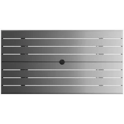 Lancaster Table & Seating 32" X 60" Gray Powder-Coated Aluminum Dining Height Outdoor Table With Umbrella Hole 5 Lancaster Table & Seating 32" X 60" Gray Powder-Coated Aluminum Dining Height Outdoor Table With Umbrella Hole -Zown Shop 2311573