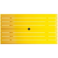 Lancaster Table & Seating 32" X 60" Yellow Powder-Coated Aluminum Dining Height Outdoor Table With Umbrella Hole -Zown Shop 2311583