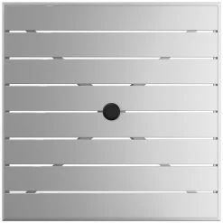 Lancaster Table & Seating 32" X 32" Silver Powder-Coated Aluminum Dining Height Outdoor Table With Umbrella Hole And 4 Arm Chairs -Zown Shop 2312677