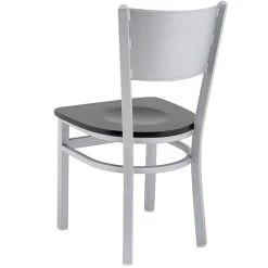 BFM Seating Axel Silver Mist Steel Side Chair With Black Wood Seat 5 BFM Seating Axel Silver Mist Steel Side Chair With Black Wood Seat -Zown Shop 2313012