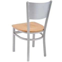 BFM Seating Axel Silver Mist Steel Side Chair With Natural Wood Seat 5 BFM Seating Axel Silver Mist Steel Side Chair With Natural Wood Seat -Zown Shop 2313035