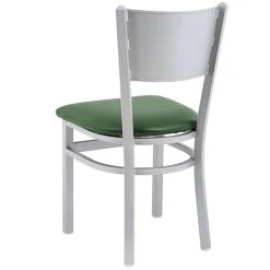 BFM Seating Axel Silver Mist Steel Side Chair With Green Padded Vinyl Seat 5 BFM Seating Axel Silver Mist Steel Side Chair With Green Padded Vinyl Seat -Zown Shop 2313307