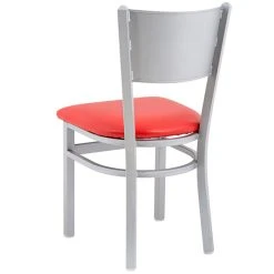 BFM Seating Axel Silver Mist Steel Side Chair With Red Padded Vinyl Seat 5 BFM Seating Axel Silver Mist Steel Side Chair With Red Padded Vinyl Seat -Zown Shop 2313313