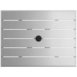 Lancaster Table & Seating 24" X 32" Silver Powder-Coated Aluminum Dining Height Outdoor Table With Umbrella Hole And 2 Side Chairs 9 Lancaster Table & Seating 24" X 32" Silver Powder-Coated Aluminum Dining Height Outdoor Table With Umbrella Hole And 2 Side Chairs -Zown Shop 2342578