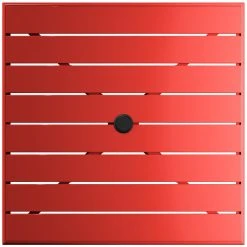 Lancaster Table & Seating 32" X 32" Red Powder-Coated Aluminum Dining Height Outdoor Table With Umbrella Hole And 4 Side Chairs -Zown Shop 2342584