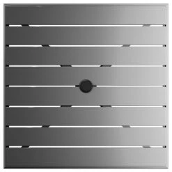 Lancaster Table & Seating 32" X 32" Matte Gray Powder-Coated Aluminum Bar Height Outdoor Table With Umbrella Hole And 4 Barstools -Zown Shop 2342588