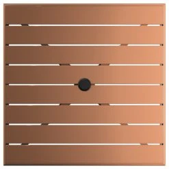 Lancaster Table & Seating 32" X 32" Brown Powder-Coated Aluminum Bar Height Outdoor Table With Umbrella Hole And 4 Barstools -Zown Shop 2342590