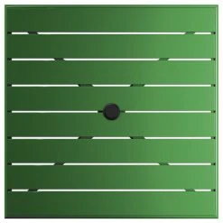 Lancaster Table & Seating 32" X 32" Green Powder-Coated Aluminum Bar Height Outdoor Table With Umbrella Hole And 4 Barstools -Zown Shop 2342596