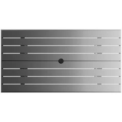 Lancaster Table & Seating 32" X 60" Matte Gray Powder-Coated Aluminum Dining Height Outdoor Table With Umbrella Hole And 4 Side Chairs 9 Lancaster Table & Seating 32" X 60" Matte Gray Powder-Coated Aluminum Dining Height Outdoor Table With Umbrella Hole And 4 Side Chairs -Zown Shop 2342614